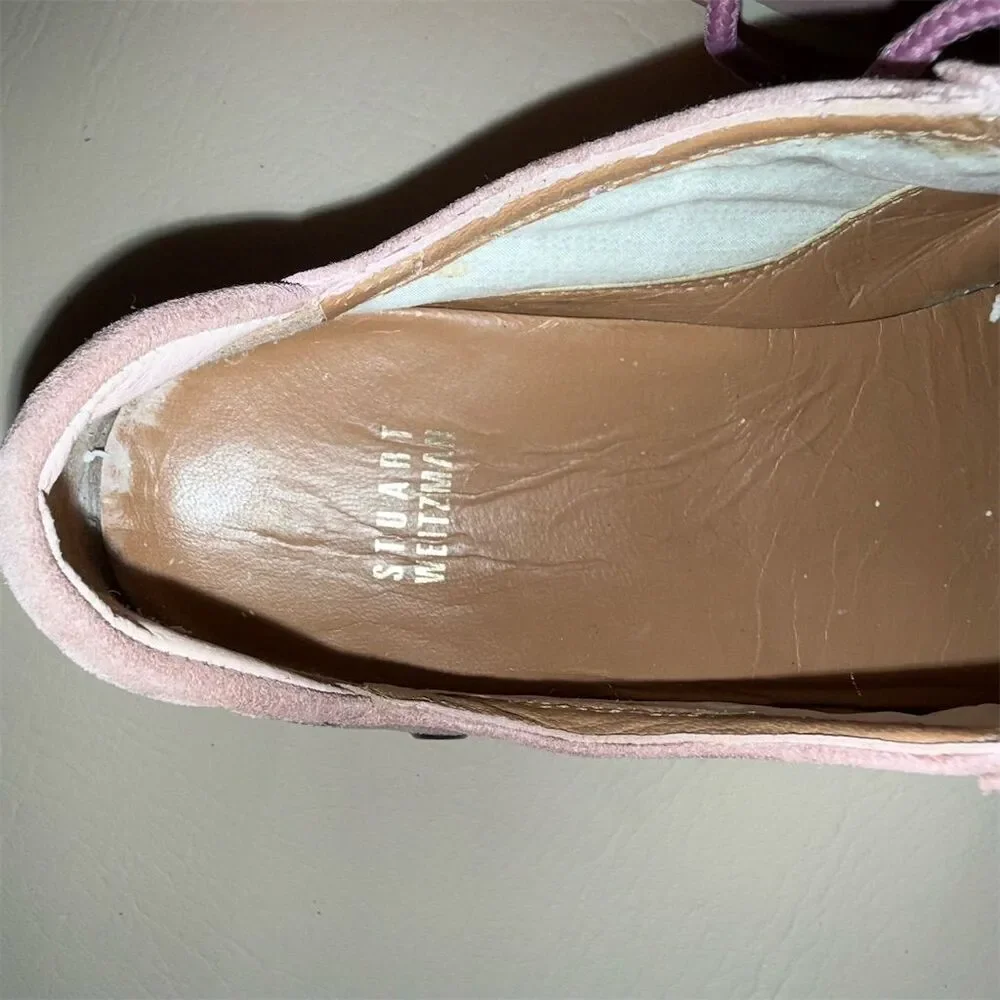 Stuart Weitzman Women's Pink Lace Up Size‎ 8 Narrow Shoes